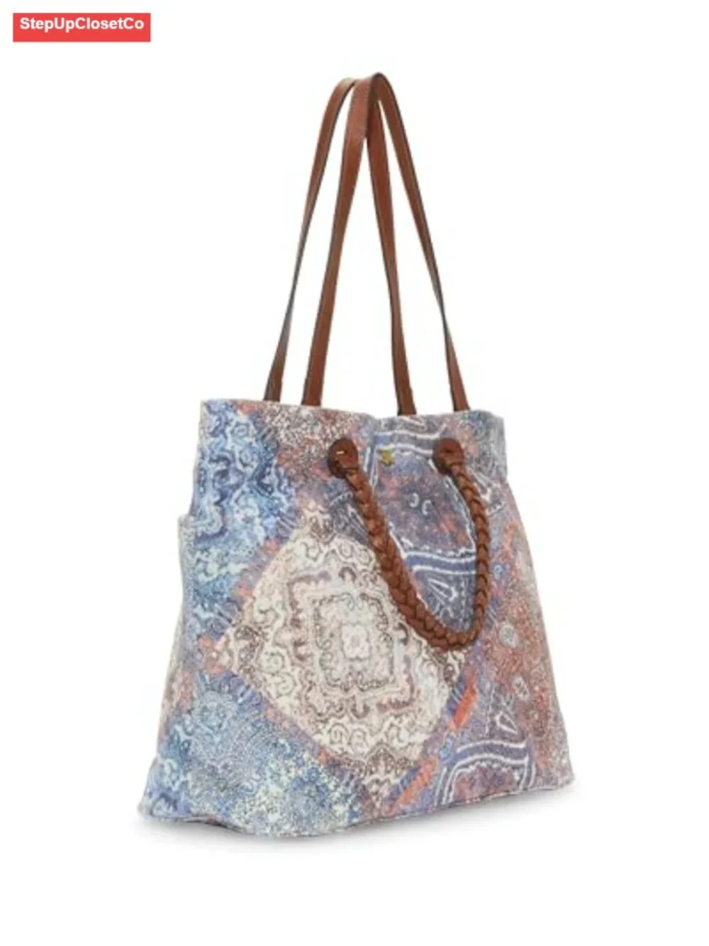 Lucky Brand Cotton Hobo Tote Bag Magnet Closure
